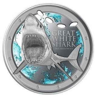 2012 Niue 1 Oz Silver Great White Shark $2 NGC PF70 UC ER Proof 70 