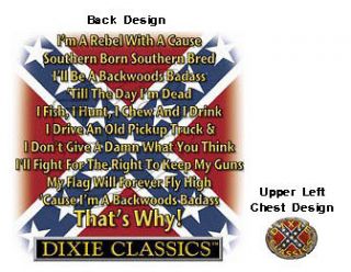 DIXIE CLASSIC REBEL WITH A CAUSE REBEL T SHIRT P118