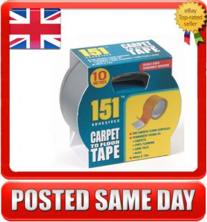   10 m Carpet Floor Rug Binding Double Sided Tape Adhesive Free Postage