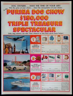 Vintage 1967 Purina Dog Chow $150,000 Contest Magazine Ad
