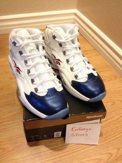 2012 DS *NEW in box* Reebok Question Mid Iverson White/Pearlized Navy 