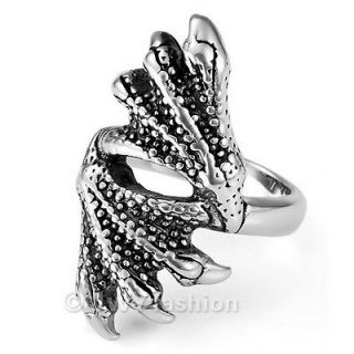 Size 11 Stunning Men Dragon Claw Stainless Steel Ring RKLLP11 210