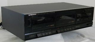   PIONEER CT W310 DUAL STEREO CASSETTE DECK RECORDER MADE IN JAPAN EUC