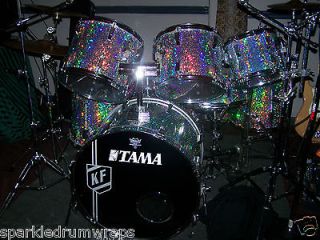   BACK FOR A LIMITED TIME  MARDI GRAS SILVER CRYSTAL DRUM WRAP SKINS