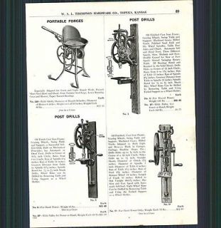 1922 ad Western Chief Post Drills Canedy Otto Bench Floor Power