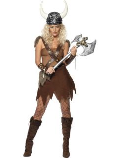 Adult Womens Viking Warrior Norsemen Legend Smiffys Fancy Dress 