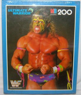 WWF TITAN SPORTS VTG 1991 ULTIMATE WARRIOR MB PUZZLE 200 PIECES MISB 
