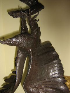 An Original J. Moigniez Bronze Eagle Statue