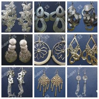 wholesale jewelry lots 6pairs nice fashion silver & gold earrings free 