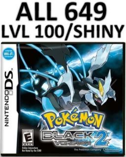   Black Version 2 All 649 Event Shiny DS Lite DSi 3DS XL Game Unlocked