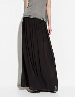 NEW ZARA BLACK LONG MAXI SKIRT SIZE M SOLD OUT