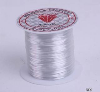 1x 10m 0.8mm white Crystal Elastic Cord Jewelry Beading Stretchy 