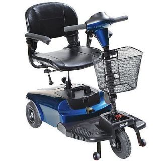   Medical Bobcat 3 Wheel Travel Compact Mobility Scooter 250LB Cap Blue
