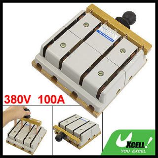 Pole 2 Throw 380V 100A Power Circuit Safety Electric Knife Switch