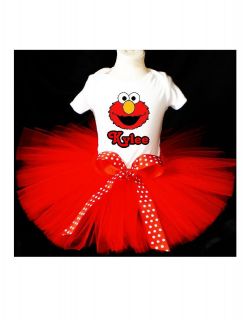 BIRTHDAY ELMO TUTU OUTFIT RED DRESS 1ST 2ND 3RD 4TH 5TH 6TH
