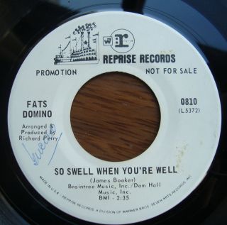 FATS DOMINO So swell when you´re well RARE DEMO PROMO BEATLES 7 45