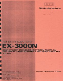 EIKI EX 3000N Xenon & N Series Projector Repair Man