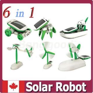 In 1 Educational Solar Power Assemble Boat Fan Car Dog Plane kit 