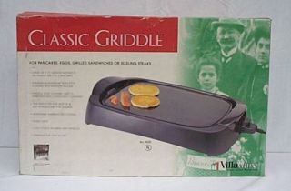 VILLAWARE CLASSIC INDOOR ELECTRIC GRIDDLE* pancake