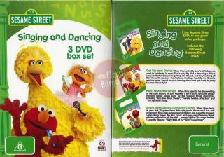     Singing and Dancing 3 DVD Box Set NEW * Elmo Big Bird dance song