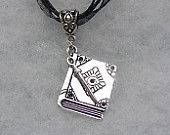 Harry Potter Inspired Necklace( Book of Spells with Wand Necklace)
