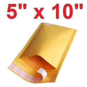 45 #00 5x10 KRAFT BUBBLE MAILERS PADDED ENVELOPE 5 x 10