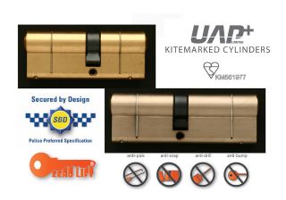 KITEMARKED, UAP+ Keyed Alike 6 pin Euro Cylinder Lock, Anti Snap, Anti 