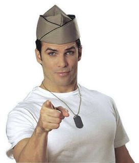   Officer Formal Tan Military Cap Shako Headpiece Taco Hat Costume