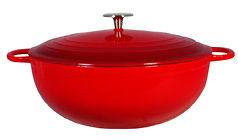 Fancycook Light Enamel Cast Iron Red Stew Pot 5 1/4 qt.,on Sale.
