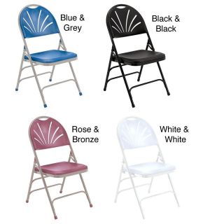 NPS Reinforced Fan back Polyfold Chairs (Pack of 12)