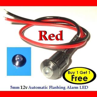 12v Red Flashing Dummy Fake Car Alarm LED Light Dash Mount Plastic 