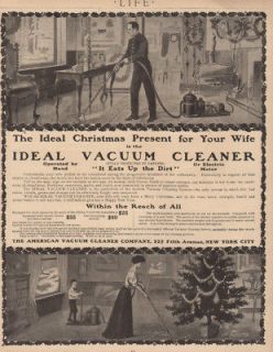 FA 1908 AMERICAN VACUUM CLEANER CHRISTMAS TREE WREATH AD