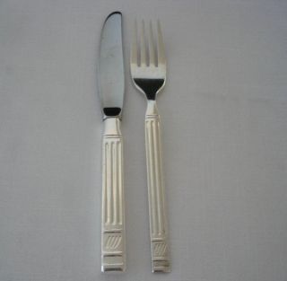 Pc. United Airlines Silver Plate Flatware Youth Set