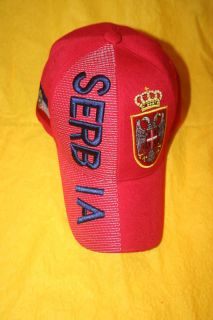 SERBIA EMBOSSED HAT CAP FIFA WORLD CUP SOCCER FOOTBALL