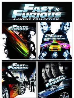 Fast And Furious 4 Movie Collection (DVD, 2009, 4 Disc Set) Brand New 
