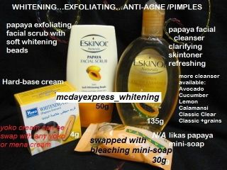 Whitening Facial Set Eskinol Skin Toner mini Likas Papaya Cleanser 