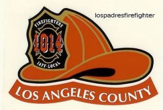 NEW 2 LOS ANGELES COUNTY FIRE HELMET STICKER DECAL NEW