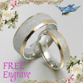   Groom&Bride Wedding Engagement Bands Titanium Ring Set Comfort Fit