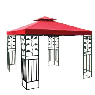 Gazebo Canopy 2 Tier Red Top Cover Replacement Outdoor Patio 