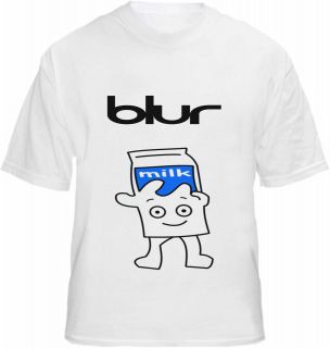 Blur T shirt Milk Carton Coffee & TV Brit Pop artwork Tee