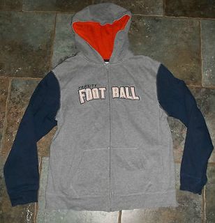 Boys Zip Up Hooded Varsity Football Jacket Size Large 14 16