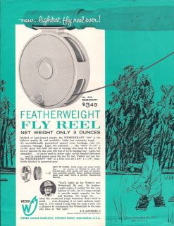 WEBER FISHING FLY REELS ~ Vintage Ad