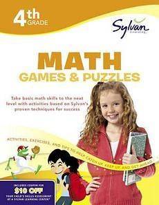 4th Grade Math Games & Puzzles NEW by Sylvan Learning