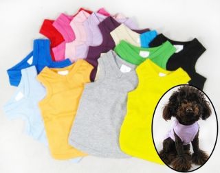 Dog Clothing Wholesale Pet Clothes T shirt Tanks Top Shirts 100% 