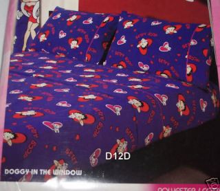 Betty Boop Purple Single Bed Fitted Sheet Set New