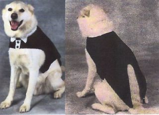Tuxedo and Tails Novelty Dog Coat KNITTING PATTERN Small/Medium/Large 