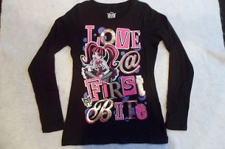 NEW~MONSTER HIGH DOLL Love @ First Bite Shirt GIRLS SIZE SMALL 6/6X