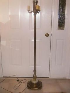 ANTIQUE ART DECO SLAG MARBLE FLOOR LIGHTED BASE LAMP