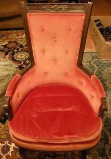 Henredon Fine Furniture Red velvet chair mahogany wood? Solid and nice 