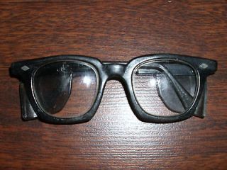 RARE Vintage Horn Rim Style Safety Glasses Motorcycle Steampunk Retro 